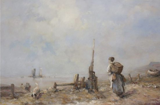 Marine oil painting of the Holderness coast