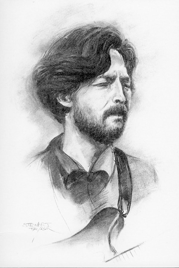 Eric Clapton from an original charcoal by Stewart Taylor