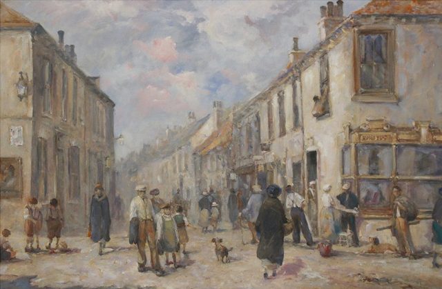 Tradition street scene from Hedon East Yorkshire painted in oils