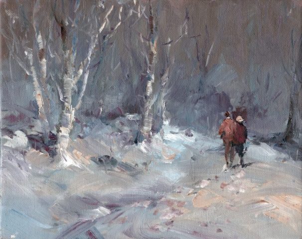 Oil painting of of Brantingham Dale in the Yorkshire Wolds