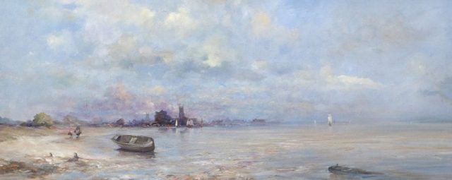 Romantic landscape oil painting of Hull East Yorkshire
