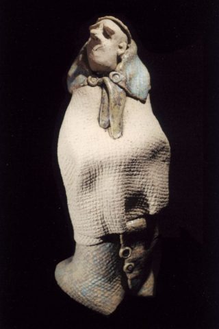 Stoneware figure sculpture by East Yorkshire ceramicist Stewart Taylor