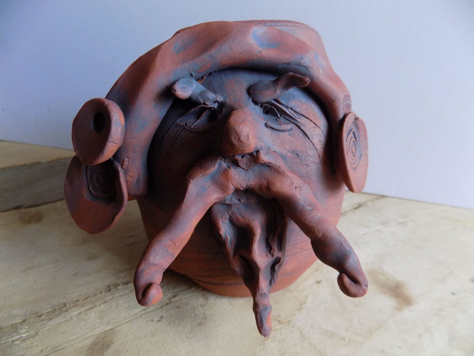 Terracotta jar by East Yorkshire ceramicist Stewart Taylor