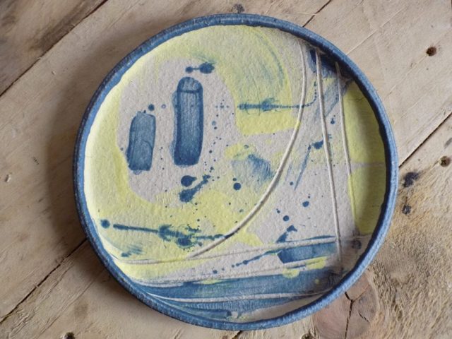 Stoneware plate by East Yorkshire ceramicist Stewart Taylor