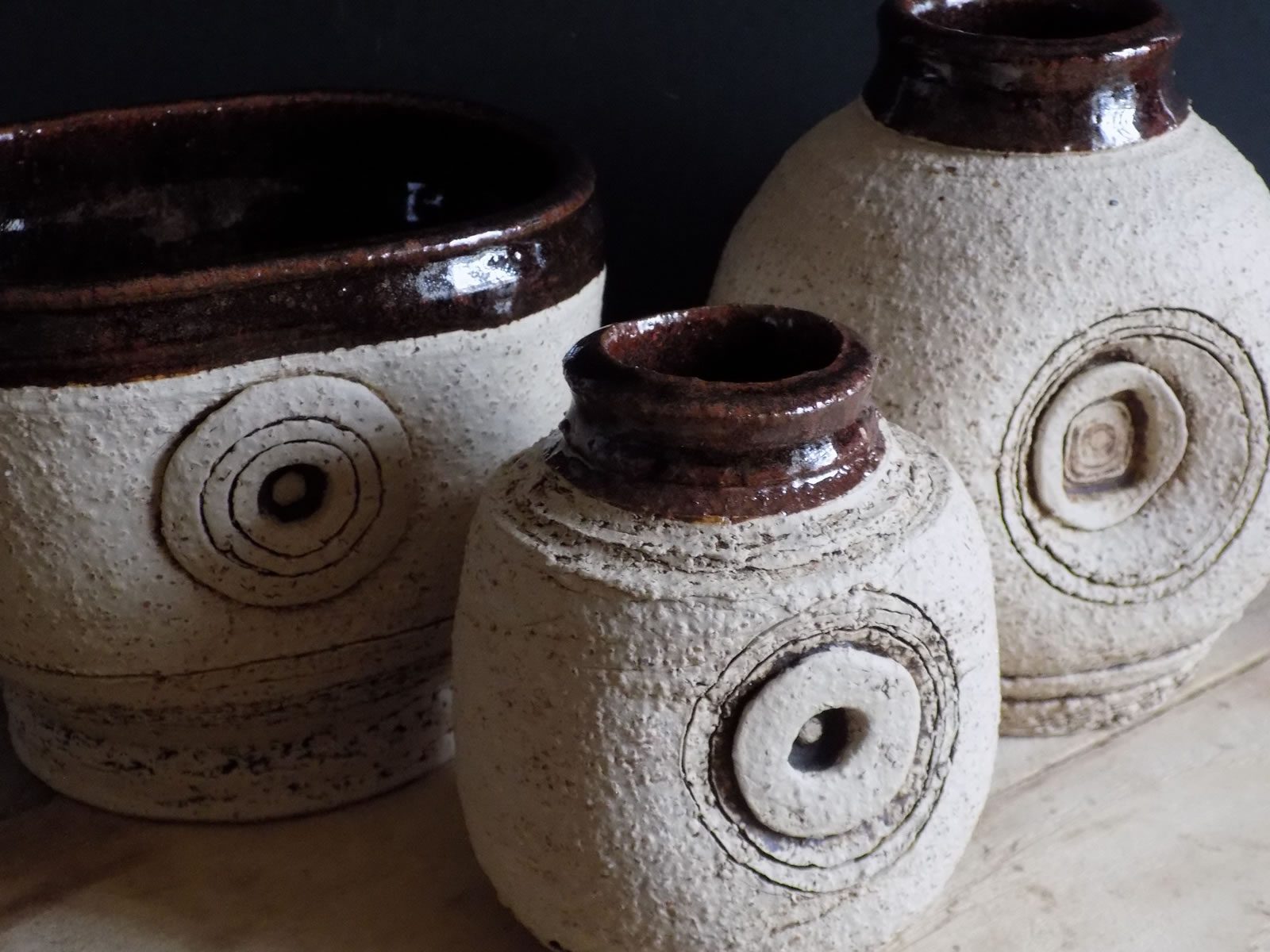 Stoneware bottles by East Yorkshire ceramicist Stewart Taylor