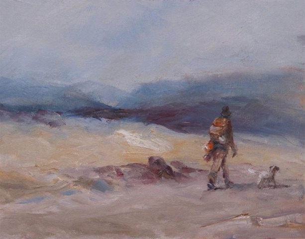 Pastoral scene in oils by artist Stewart Taylor